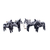 Wood ornaments, 'Dala Speed' (set of 4) - 4 Wood Dala Horse Ornaments Carved & Painted by Hand in Bali (image 2c) thumbail