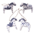 Wood ornaments, 'Dala Courage' (set of 4) - 4 Wood White Dala Horse Ornaments Carved & Painted by Hand (image 2b) thumbail