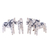 Wood ornaments, 'Dala Courage' (set of 4) - 4 Wood White Dala Horse Ornaments Carved & Painted by Hand (image 2c) thumbail