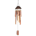 Bamboo and coconut shell wind chime, 'Island Rhythm' - Bamboo and Coconut Shell Wind Chime Handmade in Bali