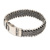 Men's sterling silver wristband bracelet, 'Masculine Allure' - Modern Men's Sterling Silver Wristband Bracelet Made in Bali