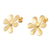 Vergoldete Ohrhänger, „Paradisial Garden“ – 18 Karat vergoldete Ohrhänger mit gebürstetem Satin-Finish