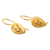 Gold-plated drop earrings, 'Gianyar Sunrise' - Traditional 18k Gold-Plated Drop Earrings Crafted in Bali