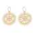 Gold-plated filigree dangle earrings, 'Paradise Sun' - Sun-Themed 18k Gold-Plated Filigree Dangle Earrings