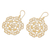 Gold-plated filigree dangle earrings, 'Palace Braids' - Spiral 18k Gold-Plated Filigree Dangle Earrings from Bali