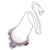 Amethyst and garnet pendant necklace, 'Nocturnal Aura' - Handcrafted Sterling Silver Moon Necklace with 1-Carat Gems (image 2c) thumbail