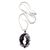 Rainbow moonstone and garnet pendant necklace, 'Shadow Harmony' - Moon Sterling Silver Pendant Necklace with Natural Gems