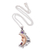 Multi-gemstone pendant necklace, 'Celestial Warmth' - Sterling Silver Pendant Necklace with Gems and Moon Motifs thumbail