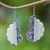 Amethyst dangle earrings, 'Primaveral Glamour' - Floral Sterling Silver Dangle Earrings with Amethyst Gems (image 2) thumbail