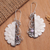 Amethyst dangle earrings, 'Primaveral Glamour' - Floral Sterling Silver Dangle Earrings with Amethyst Gems (image 2b) thumbail