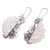 Amethyst dangle earrings, 'Primaveral Glamour' - Floral Sterling Silver Dangle Earrings with Amethyst Gems (image 2c) thumbail