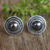 Cultured pearl stud earrings, 'Perfect Shield' - Sterling Silver Stud Earrings with Brown Cultured Pearls (image 2) thumbail