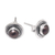 Cultured pearl stud earrings, 'Perfect Shield' - Sterling Silver Stud Earrings with Brown Cultured Pearls (image 2c) thumbail