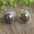 Cultured pearl stud earrings, 'Petite Chic' - Petite Sterling Silver Stud Earrings with Cultured Pearls (image 2) thumbail