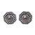 Cultured pearl stud earrings, 'Summer Bloom' - Sterling Silver Floral Stud Earrings with Cultured Pearls thumbail