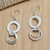 Ohrhänger aus Sterlingsilber - Moderne silberne Ohrhänger mit ineinandergreifenden Ringen