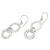 Pendientes colgantes de plata de ley - Aretes colgantes modernos de plata con anillos entrelazados