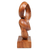 Escultura de madera - Escultura abstracta de madera de suar tallada a mano en un tono natural