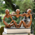 Wood sculpture, 'Friendly Illusion' - Hand-Carved Semi-Abstract Suar Wood Sculpture of Friends (image 2) thumbail