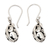 Sterling silver dangle earrings, 'Tears in The Rain' - Sterling Silver Teardrop Dangle Earrings with Balinese Motif
