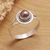 Cultured pearl single-stone ring, 'Perfect Shield' - Cultured Pearl & Sterling Silver Single Stone Ring from Bali