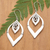 Sterling silver dangle earrings, 'Klungkung Secrets' - Bamboo-Themed Sterling Silver Dangle Earrings from Bali (image 2) thumbail