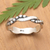 Sterling silver band ring, 'Magic Embraces' - Windy Polished Sterling Silver Band Ring Crafted in Bali (image 2b) thumbail