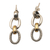 Gold-accented sterling silver dangle earrings, 'Triple Energy' - Polished 18k Gold-Accented Sterling Silver Dangle Earrings