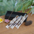 Ceramic incense set, 'Frangipani Sweetness' - Incense Set with 18 Sticks and a Pink Floral Ceramic Holder (image 2) thumbail
