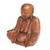 Wood sculpture, 'Meditative Bhiksu' - Hand-Carved Suar Wood Bhiksu Monk Sculpture from Indonesia