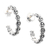 Sterling silver half-hoop earrings, 'Night Changes' - Sterling Silver Half-Hoop Earrings with Oxidized Finish