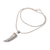 Men’s citrine pendant necklace, 'Mighty Yellow' - Men’s 925 Silver Fang Pendant Necklace with Citrine Stone