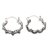 Sterling silver hoop earrings, 'Love Medley' - Sterling Silver Hoop Earrings with Oxidized Finish from Bali