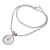 Amethyst pendant necklace, 'Hypnotic Purple' - 925 Silver Pendant Necklace with Dangling Amethyst Stone (image 2c) thumbail