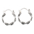 Sterling silver hoop earrings, 'Gather Round' - 925 Silver Hoop Earrings with Traditional Balinese Motifs