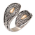 Gold-accented wrap ring, 'Cobra Spirit' - 18k Gold-Accented Cobra-Inspired Wrap Ring from Bali thumbail
