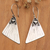 Sterling silver dangle earrings, 'Modernity Wings' - Modern Sterling Silver Dangle Earrings with Geometric Style (image 2) thumbail