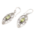 Peridot filigree dangle earrings, 'Fortune Eyes' - Sterling Silver Filigree Dangle Earrings with Peridot Jewels