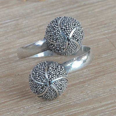 Sterling silver wrap ring, 'Starfish Majesty' - Starfish-Themed Sterling Silver Wrap Ring from Bali