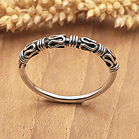 Sterling silver band ring, 'Fashion Waves' - Traditional Sterling Silver Band Ring in a Polished Finish