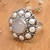 Rainbow moonstone cocktail ring, 'Delightful Bloom' - Sterling Silver Floral Cocktail Ring with Rainbow Moonstone (image 2) thumbail