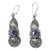 Gold-accented amethyst dangle earrings, 'Flaming Wisdom' - 18k Gold-Accented Dangle Earrings with Faceted Amethyst Gems thumbail