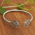 Sterling silver cuff bracelet, 'Island Sensations' - Floral Sterling Silver Cuff Bracelet in a Polished Finish (image 2) thumbail