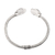 Sterling silver cuff bracelet, 'Island Sensations' - Floral Sterling Silver Cuff Bracelet in a Polished Finish (image 2c) thumbail