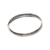 Sterling silver bangle bracelet, 'Charming Loop' - Sterling Silver Bangle Bracelet with Combination Finish