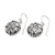 Sterling silver dangle earrings, 'Leafy Enchantment' - Round Leafy Sterling Silver Dangle Earrings from Bali
