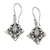 Sterling silver dangle earrings, 'Winterly Blooms' - Baroque-Inspired Floral Sterling Silver Dangle Earrings