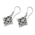 Sterling silver dangle earrings, 'Winterly Blooms' - Baroque-Inspired Floral Sterling Silver Dangle Earrings