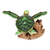 Escultura de madera - Escultura de madera en forma de hongo de una colorida tortuga marina