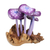 Wood sculpture, 'Wild Magic' - Purple-Toned Jempinis and Benalu Wood Mushroom Sculpture